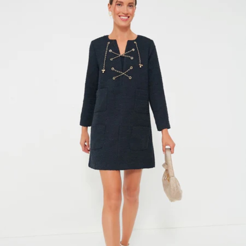 Tuckernuck Tweed Dress with Gold Accents